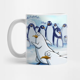 Streaking Penguins Mug